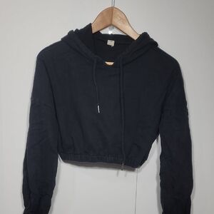 Salty Classic Black Cropped Hoodie